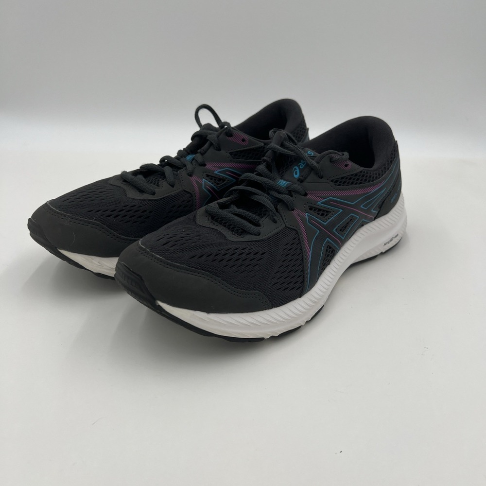 Asics Gel-Contend 7 Womens Running Shoes Black Purple 1012A911 Size 10